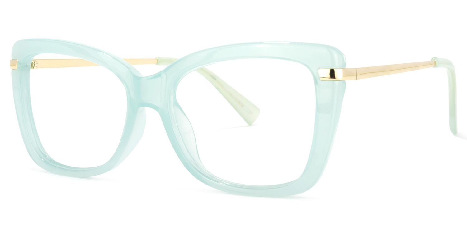 Yulia Cateye Green Glasses | Zeelool Glasses1