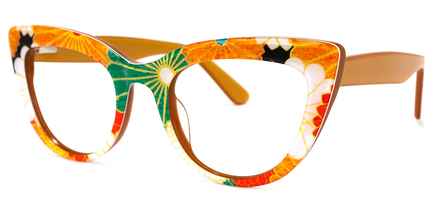 Makie Cateye Yellow Glasses | Zeelool Glasses