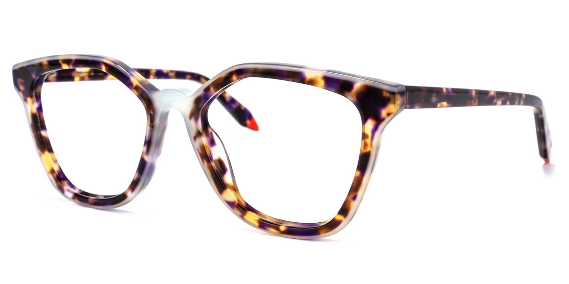 Yannick Square Purple-Tortoise Glasses | Zeelool Glasses1