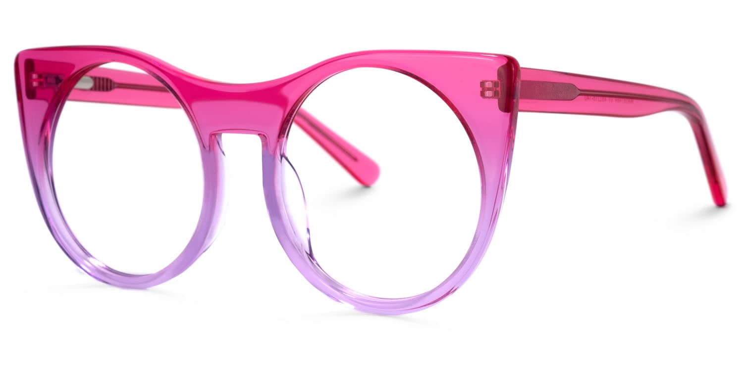 Zora Cateye Pink-Purple Glasses | Zeelool Glasses