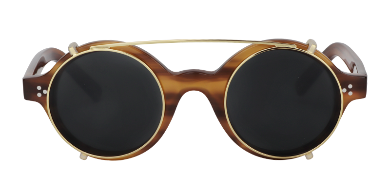 Clip-On Burnt Umber Sunglasses | Zeelool Sunglasses2