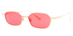 Emma Rectangle Gold Sunglasses2