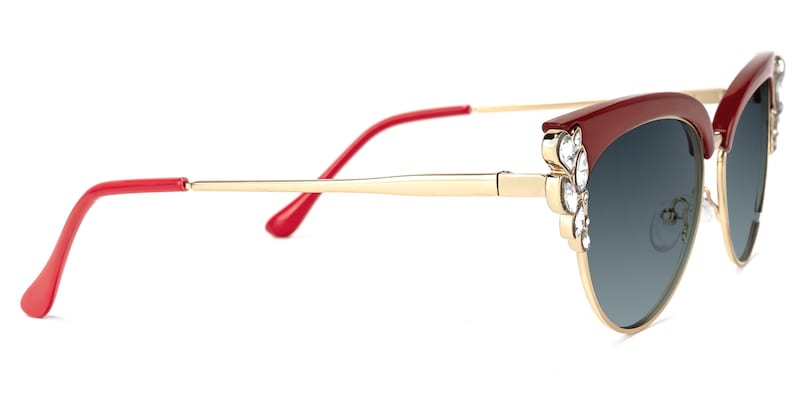 Hearn Cat Eye Red Sunglasses | Zeelool Glasses3