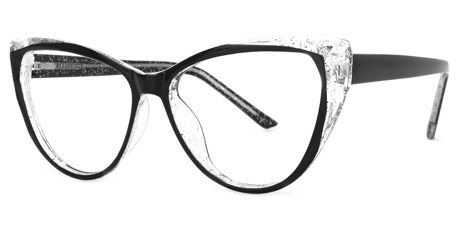 Tarun Cateye Black Glasses | Zeelool Glasses1