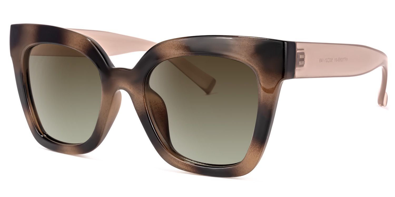 Malcolm Square Burnt Umber Sunglasses | Zeelool Glasses1