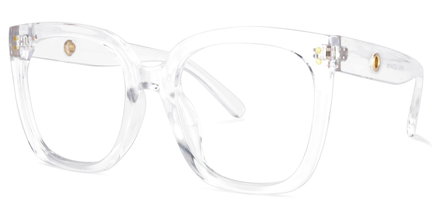 Ebony Square Clear Glasses | Zeelool Glasses1