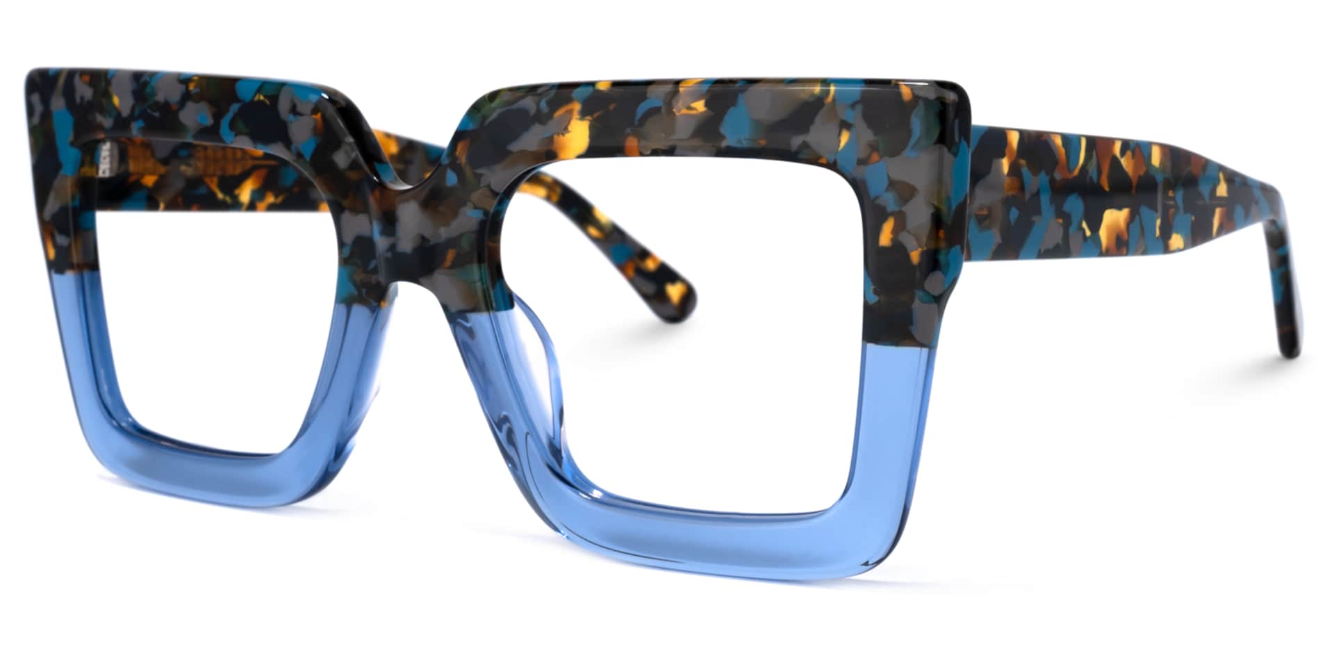 Brandon Square Blue Glasses | Zeelool Glasses1