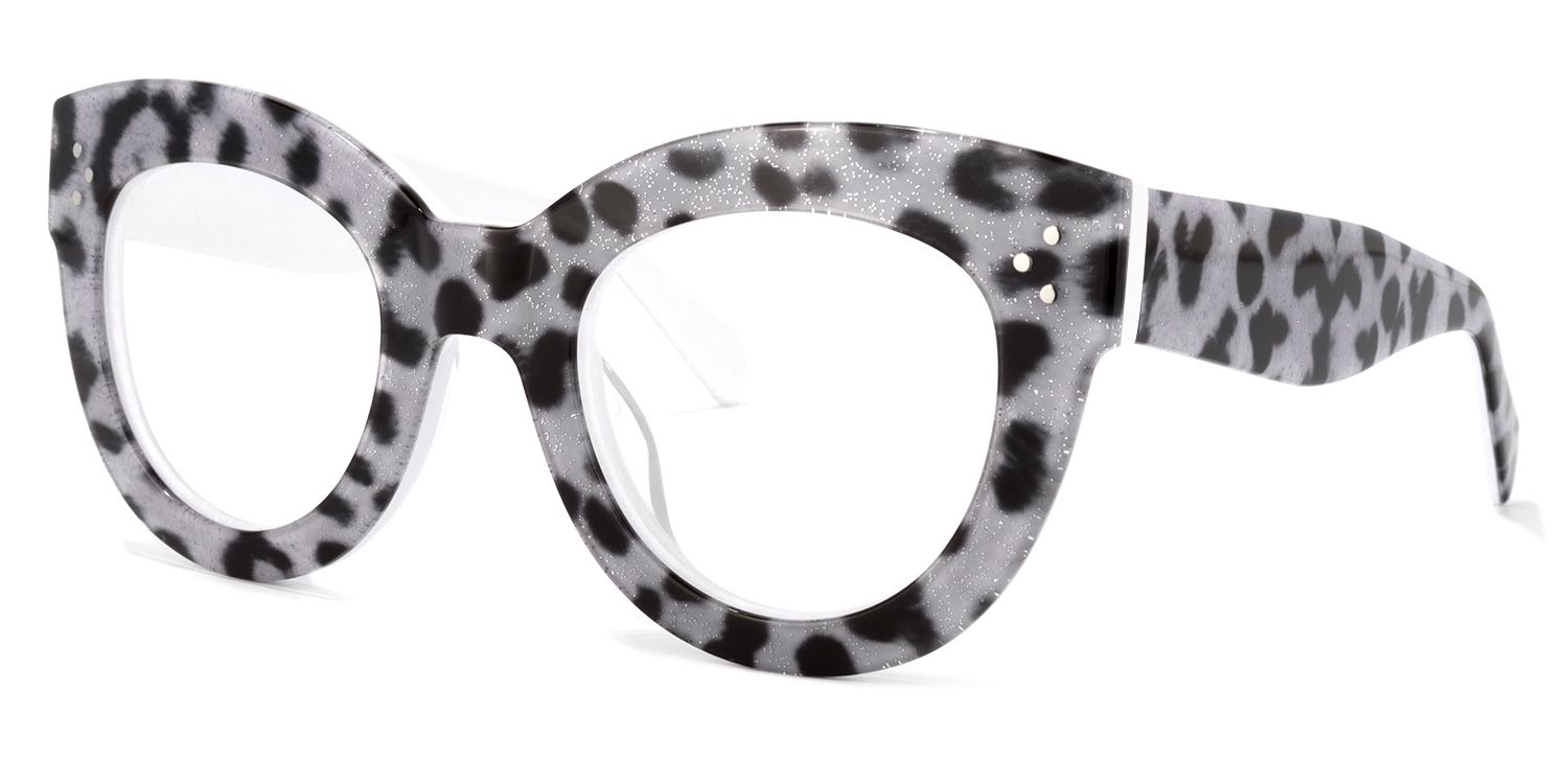 Torres Gray-Leopard Cat Eye Glasses with Wide Frames1