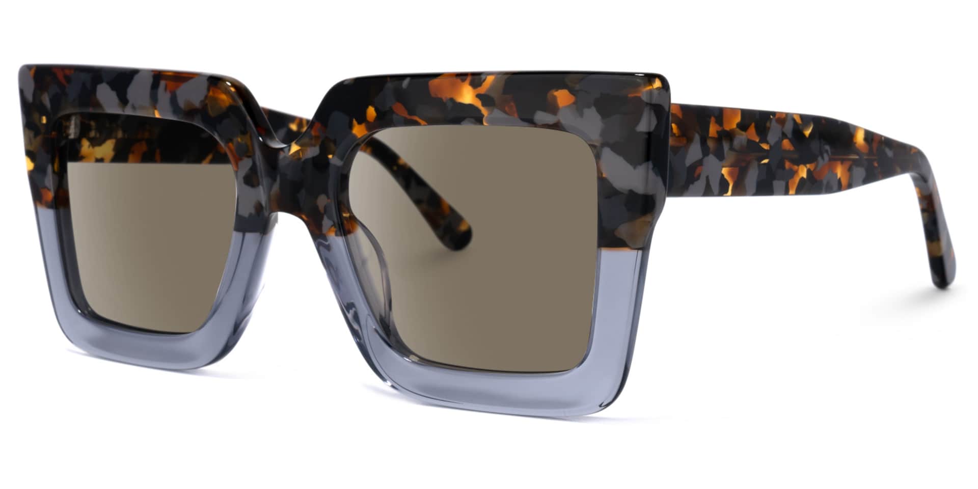 Brandon Square Gray Sunglasses | Zeelool Glasses1
