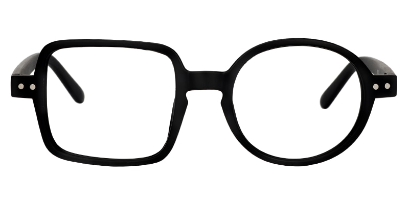 Tony Asymmetric Black Glasses  | Zeelool Glasses0