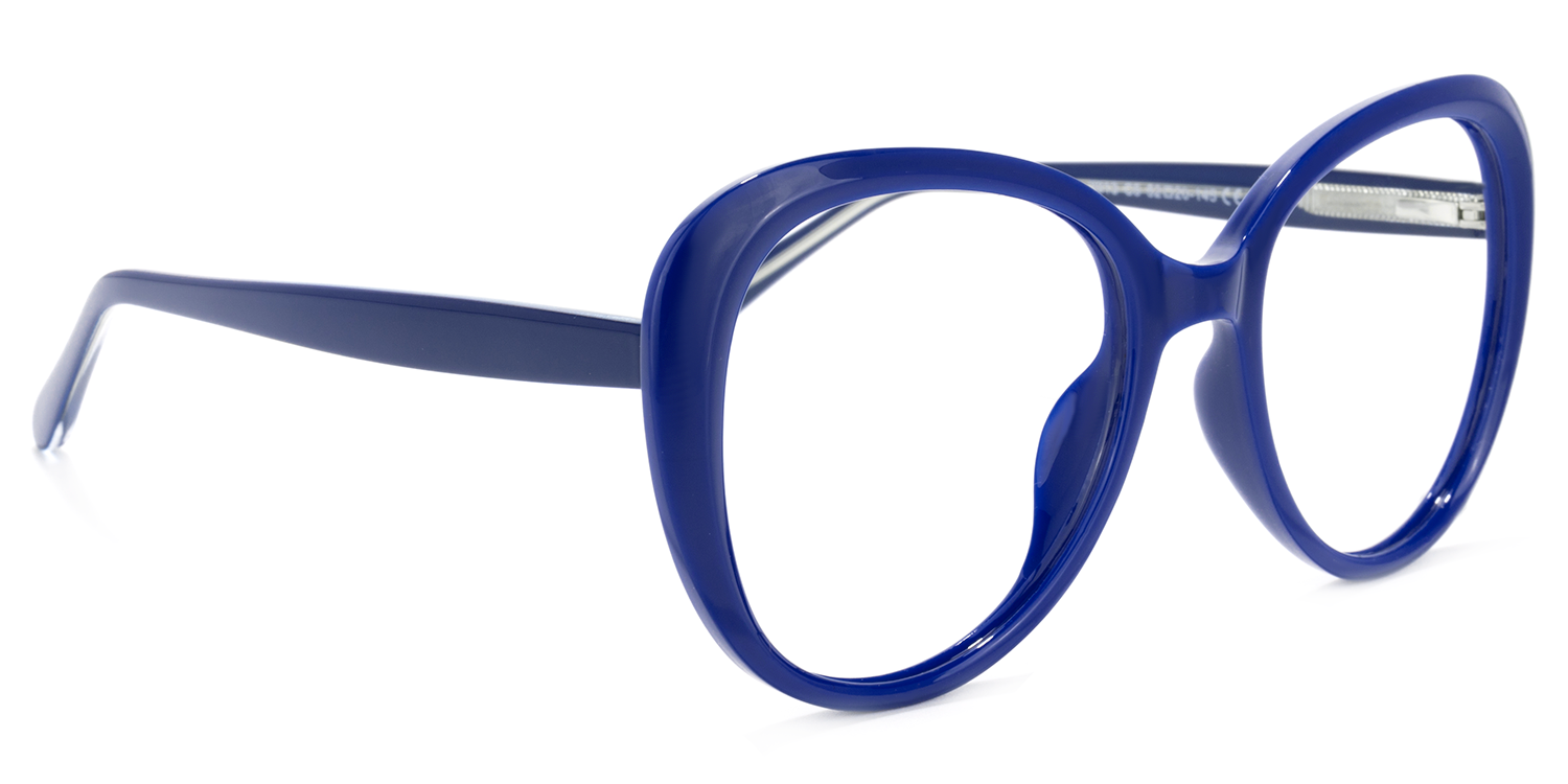 Elena Round Blue Glasses | Zeelool Glasses1