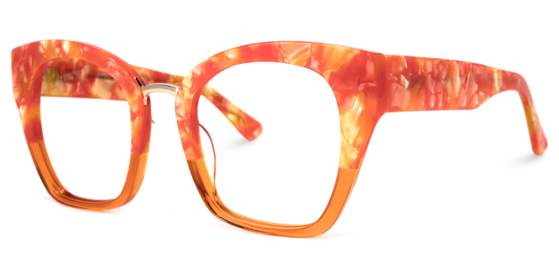 Denis Cat Eye Orange Glasses | Zeelool Glasses1