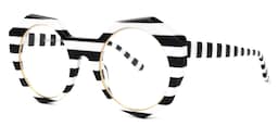 Bogar Geometric Black-White Glasses1