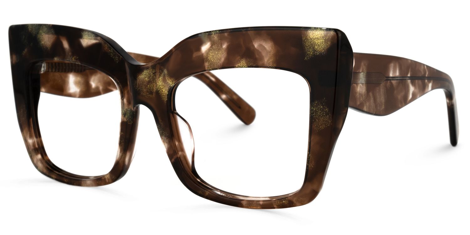 Charmaine Cat Eye Brown Glasses | Zeelool Glasses1