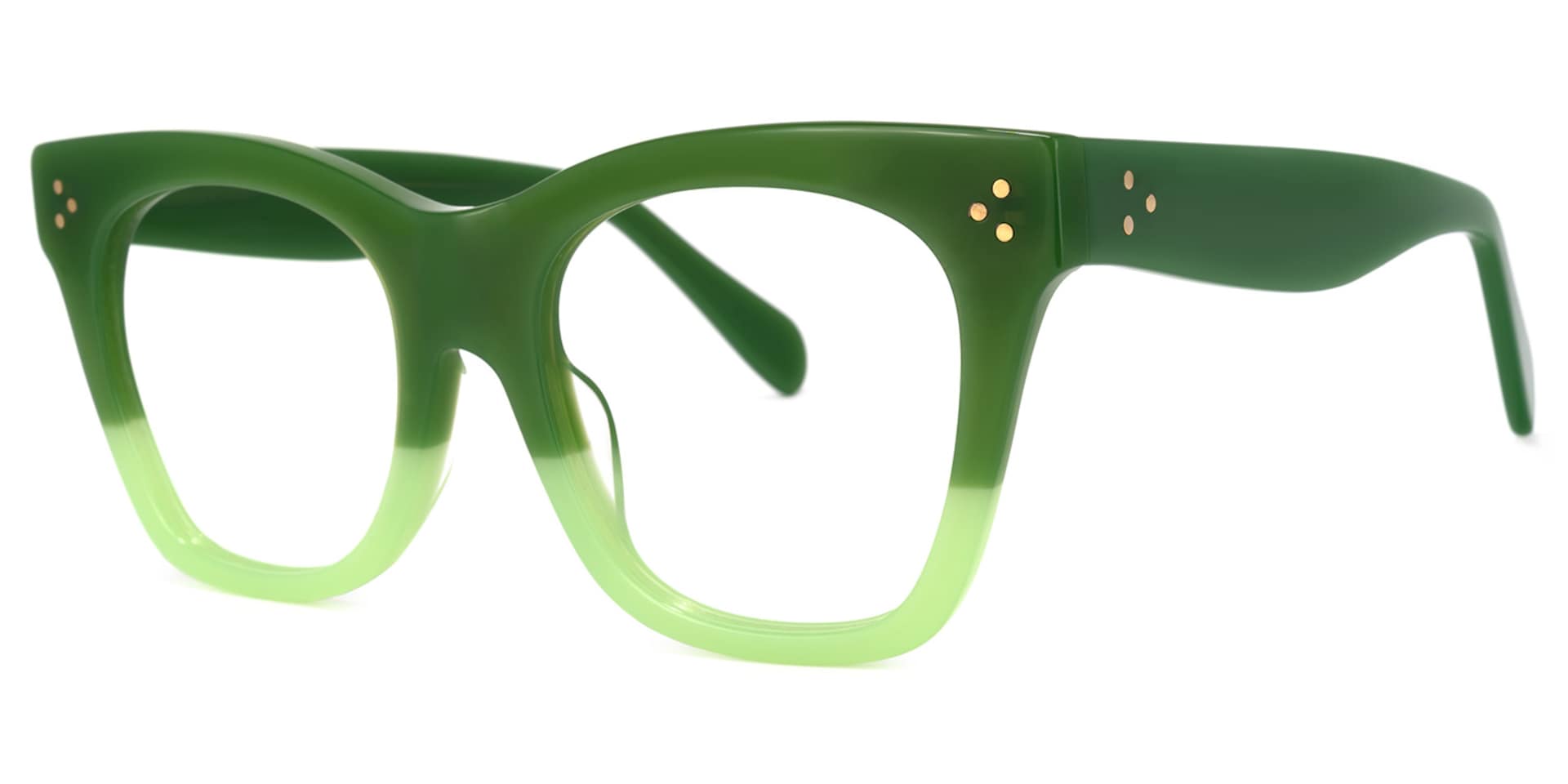 Tandy Rectangle Green Glasses | Zeelool Glasses1