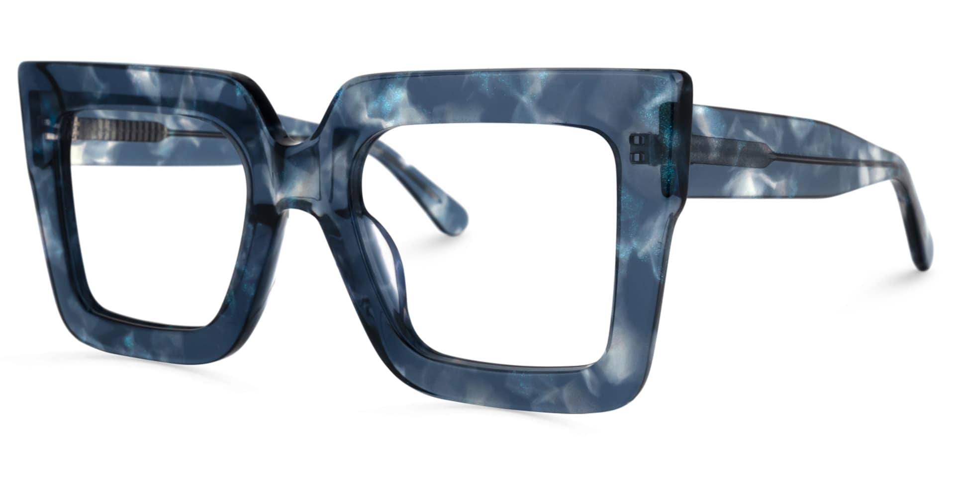 Brandon Square Dark-Blue Glasses | Zeelool Glasses1