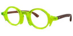 Charlie Round Green Glasses1