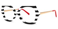 Sugarplum Geometric Black-White Glasses1