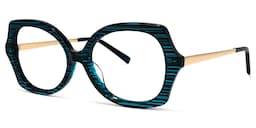 Sugarplum Geometric Blue Glasses1