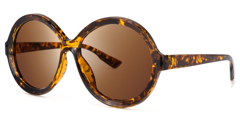 Garth Round Yellow-Tortoise Sunglasses | Zeelool Glasses1
