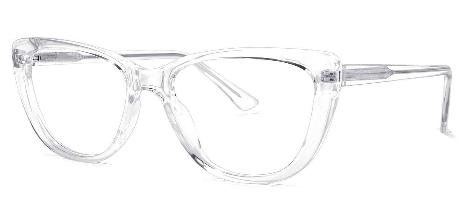 Qamar Cateye Clear Glasses | Zeelool Glasses1