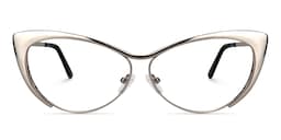 Ellen Cateye Silver Glasses0