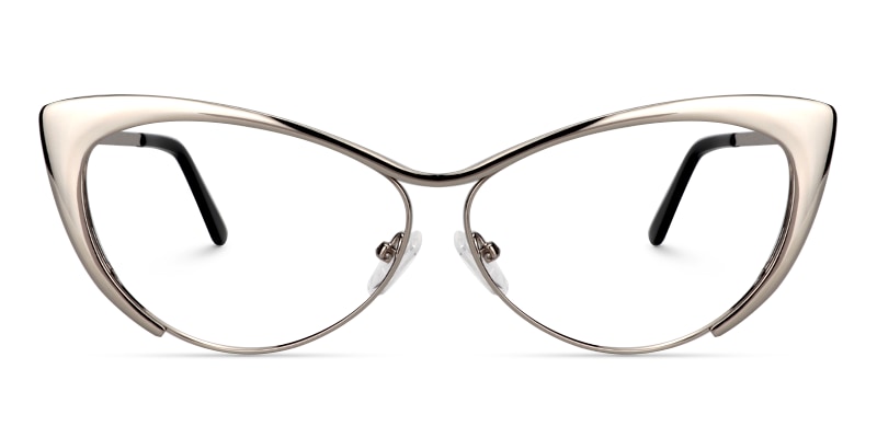 Ellen Cateye Silver Glasses