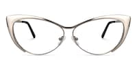 Ellen Cateye Silver Glasses0