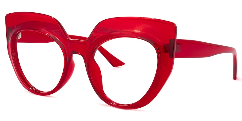 Depp Cateye Red Glasses | Zeelool Glasses1