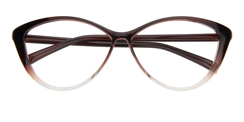 Iris Cat Eye Brown Glasses | Zeelool Glasses1