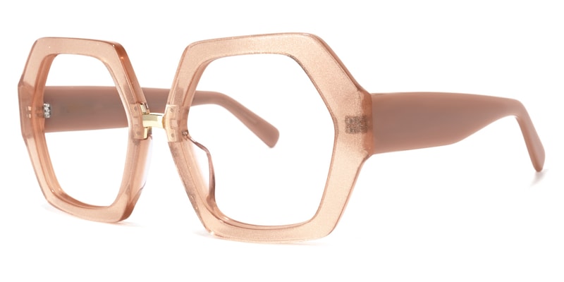 Otero Geometric Champagne Glasses | Zeelool Glasses1