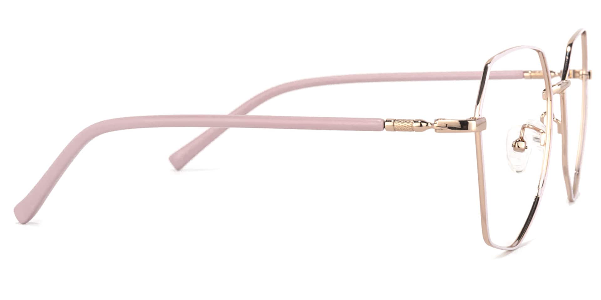 Bivins Geometric Pink Glasses | Zeelool Glasses5