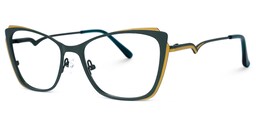 Divas Cateye Green Glasses1