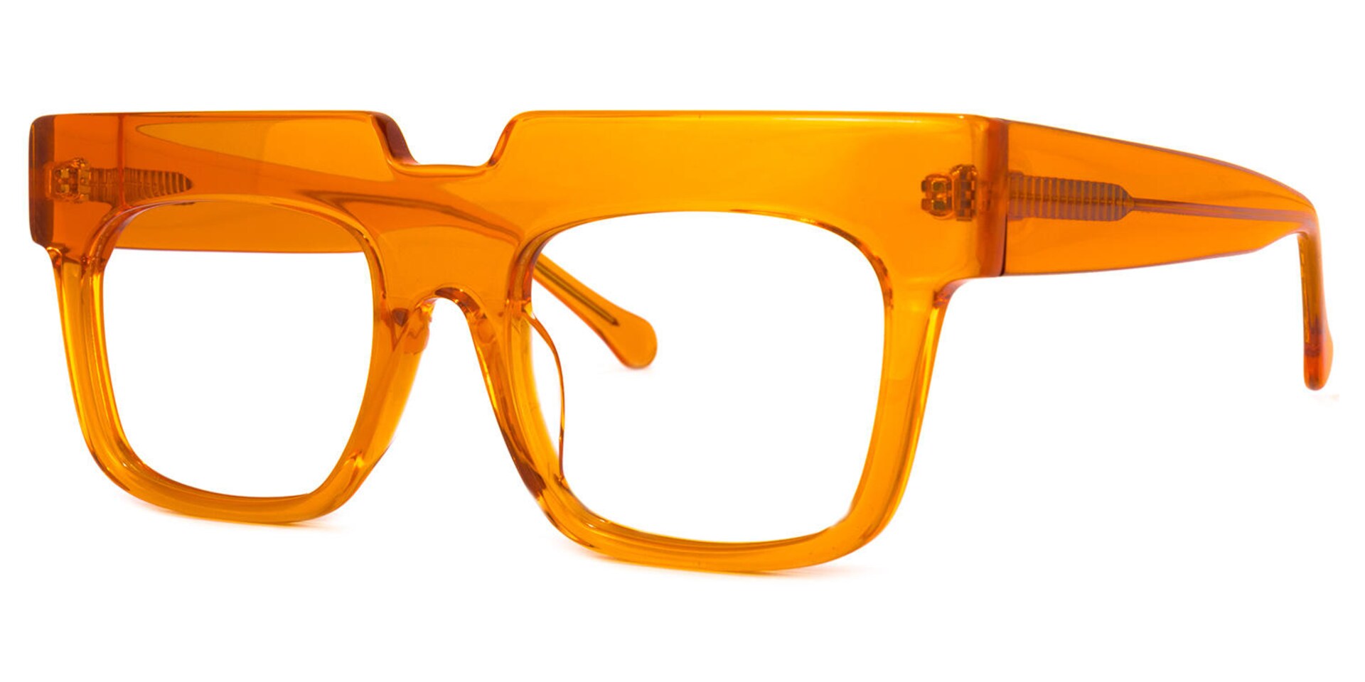 Travis Square Orange Glasses | Zeelool Glasses1