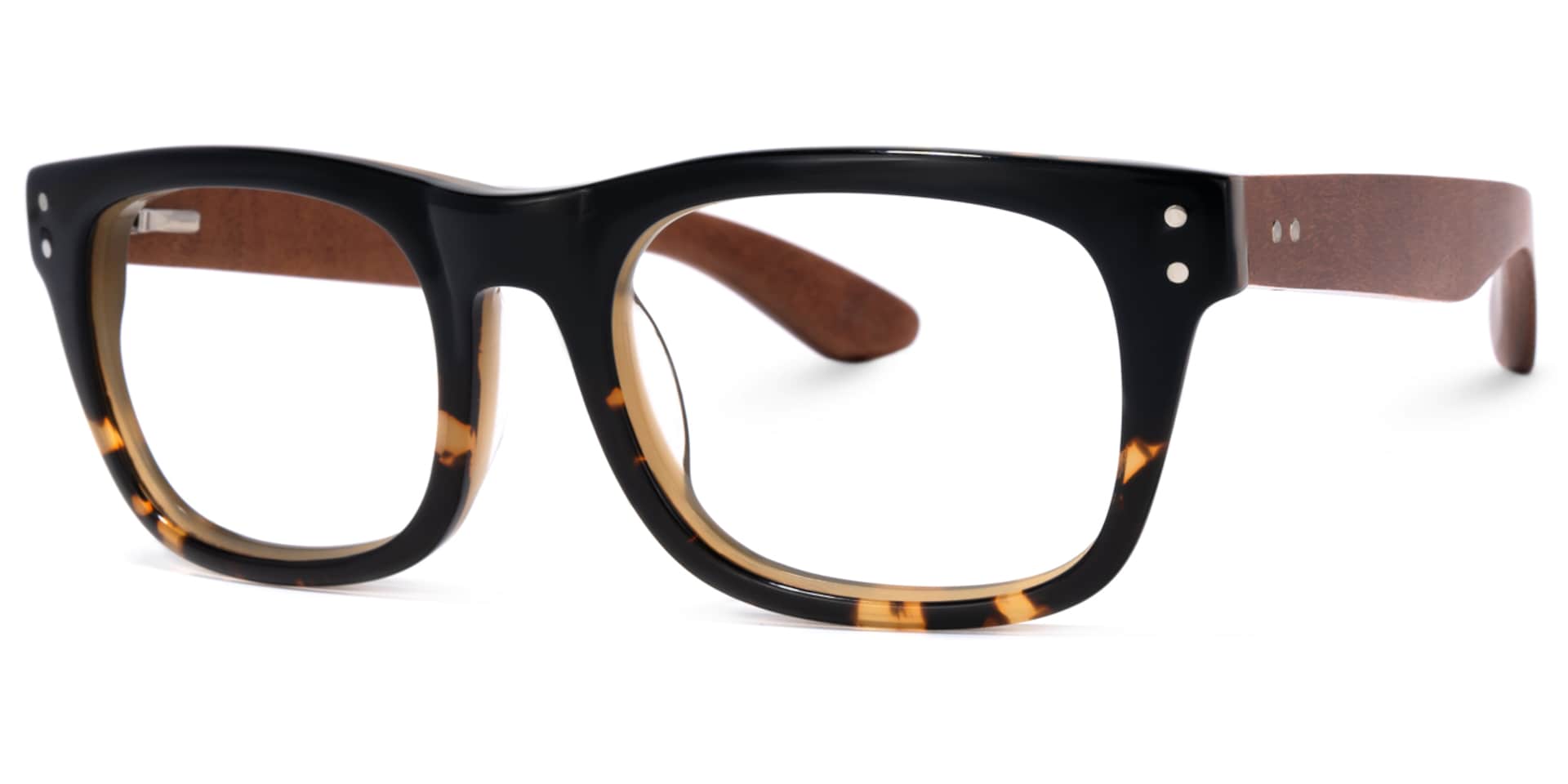Garz Rectangle Black Glasses | Zeelool Glasses1