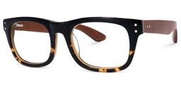 Garz Rectangle Black Glasses1
