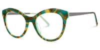Mileva Cateye Green-Floral Glasses1