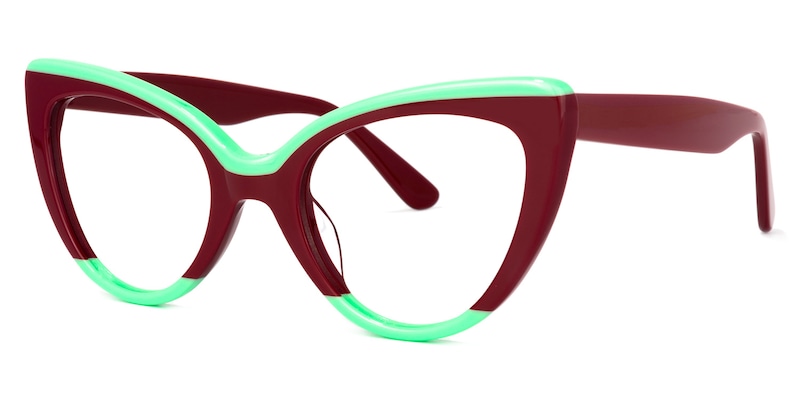 Claudette Cat Eye Burgundy Glasses | Zeelool Glasses4