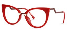 Jacqueline Cat Eye Red Glasses3