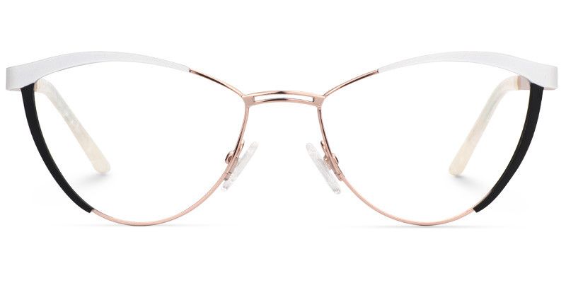 Sydney Cat Eye White Frame Glasses | Zeelool Optical0