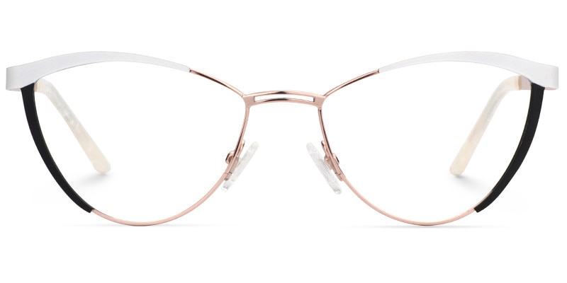 Sydney Cat Eye White Glasses