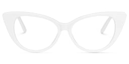 Cindy Cat Eye White Glasses0