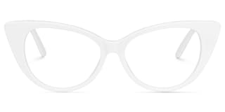 Cindy Cat Eye White Glasses0
