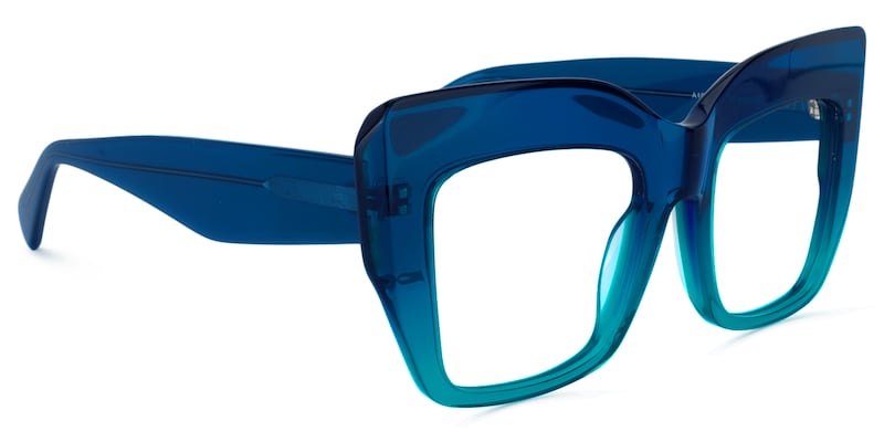 Charmaine Cat Eye Blue-Green Glasses | Zeelool Glasses2