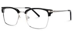 Simmons Browline Black Glasses1