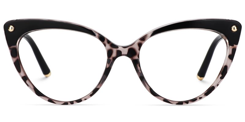 Alivia Cat Eye Tortoise & Crystal Glasses | Zeelool Optical0