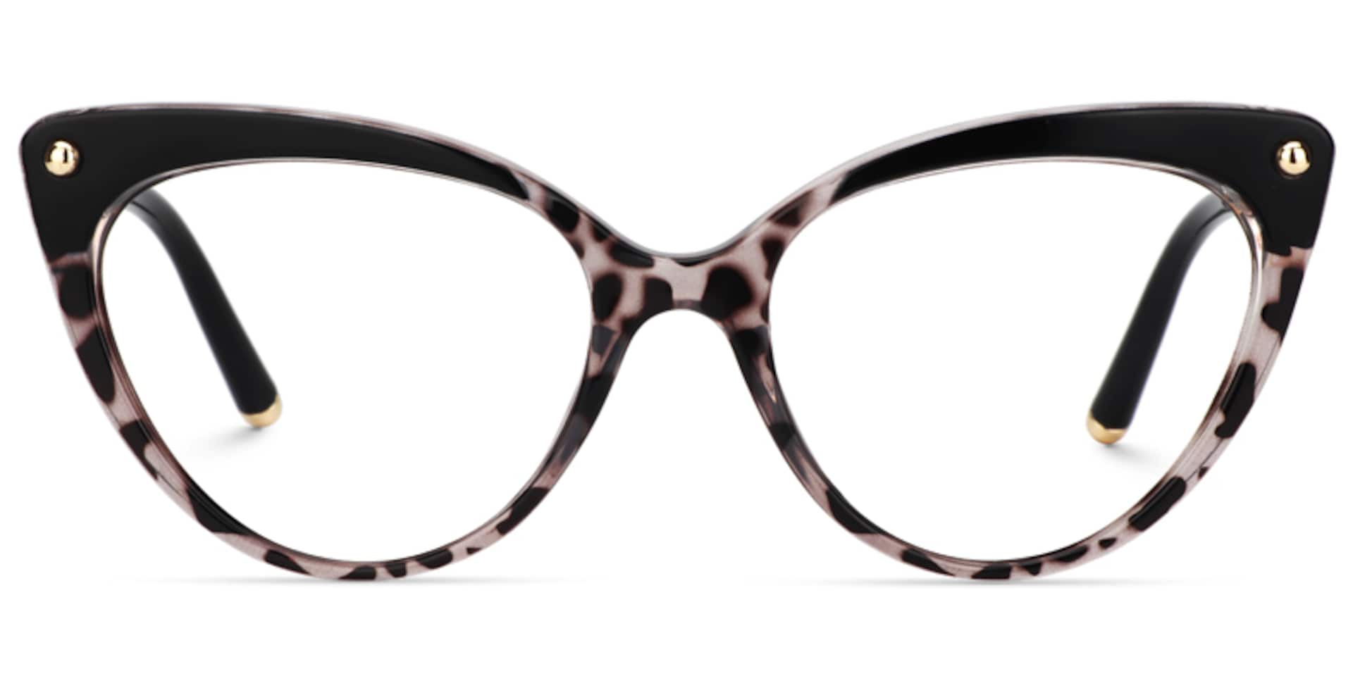 Alivia Cat Eye Tortoise & Crystal Glasses | Zeelool Optical0