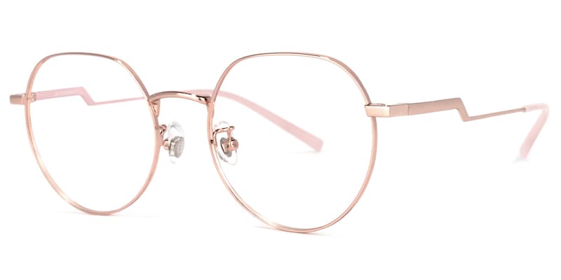 Tiffany Round Pink Glasses | Zeelool Glasses1