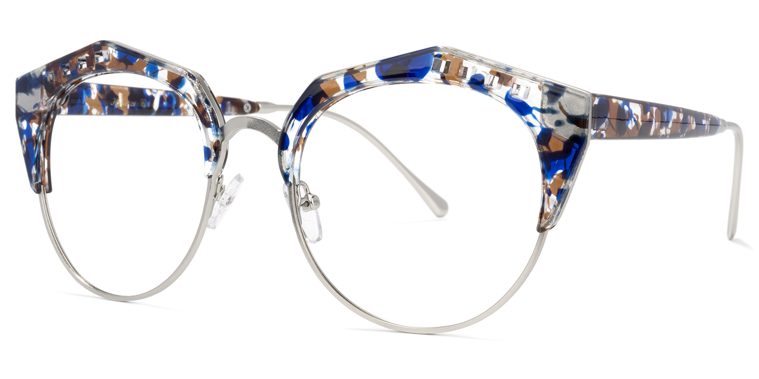 Latoya Geometric Floral Glasses | Zeelool Glasses1