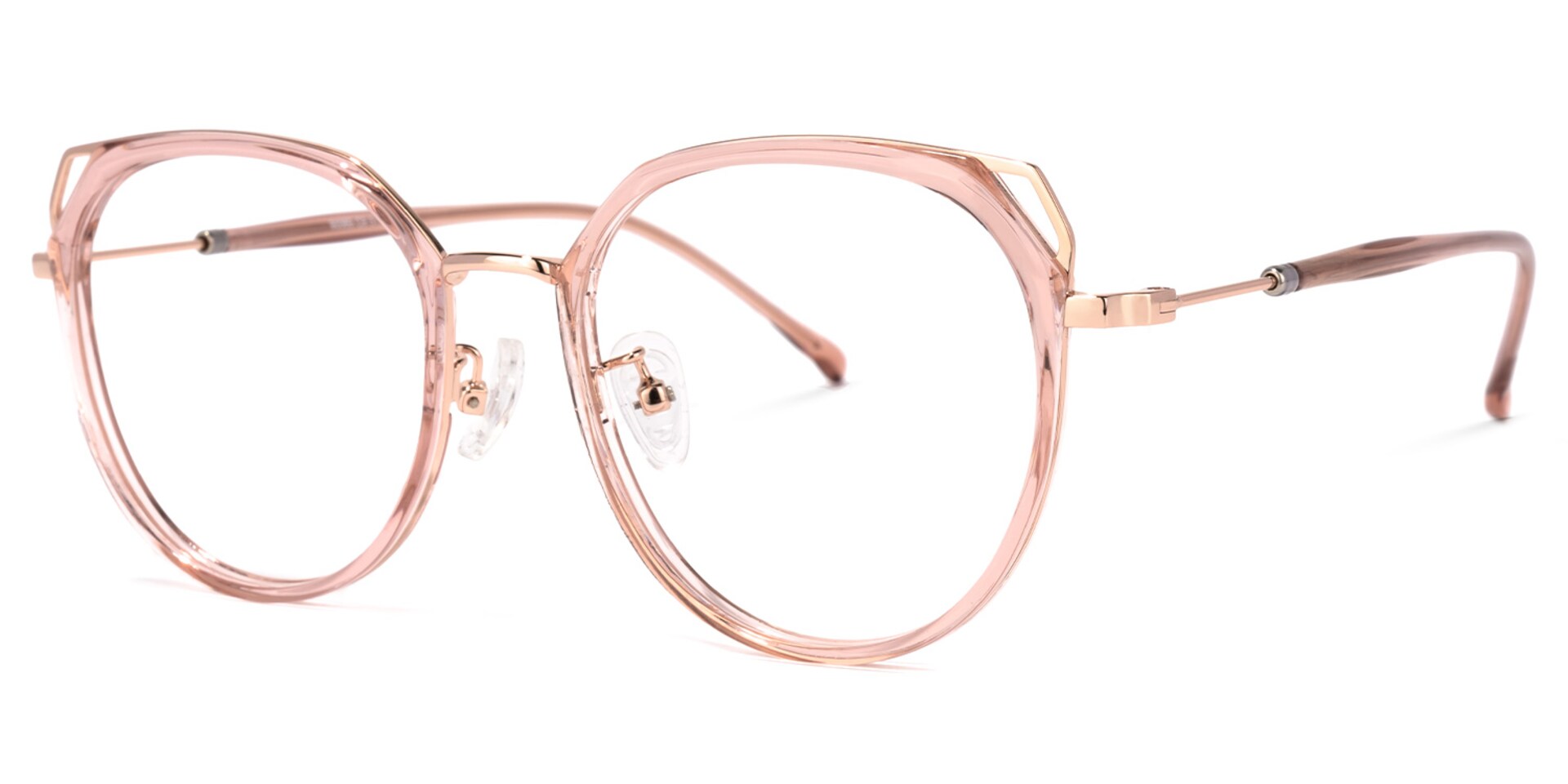 Ofelia Cateye Pink Eyeglasses and Crsystal Frames1